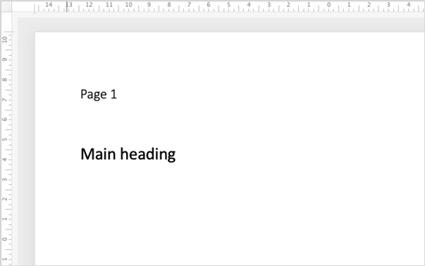 Powerpoint slide with the text "Page 1" in the main title box