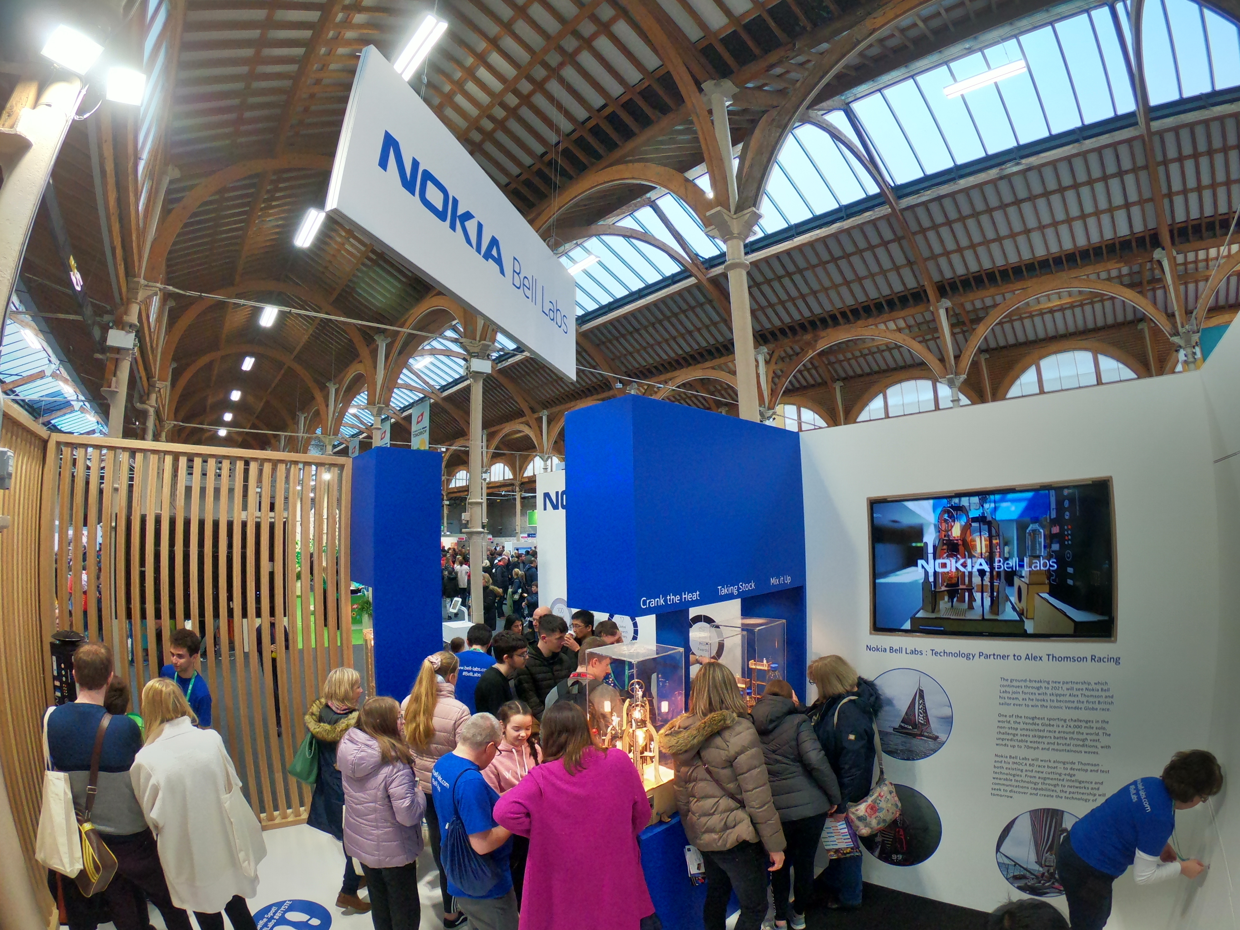 Image of the Nokia Bell interactive stall at the BT Young Scientist and Technology Exhibition