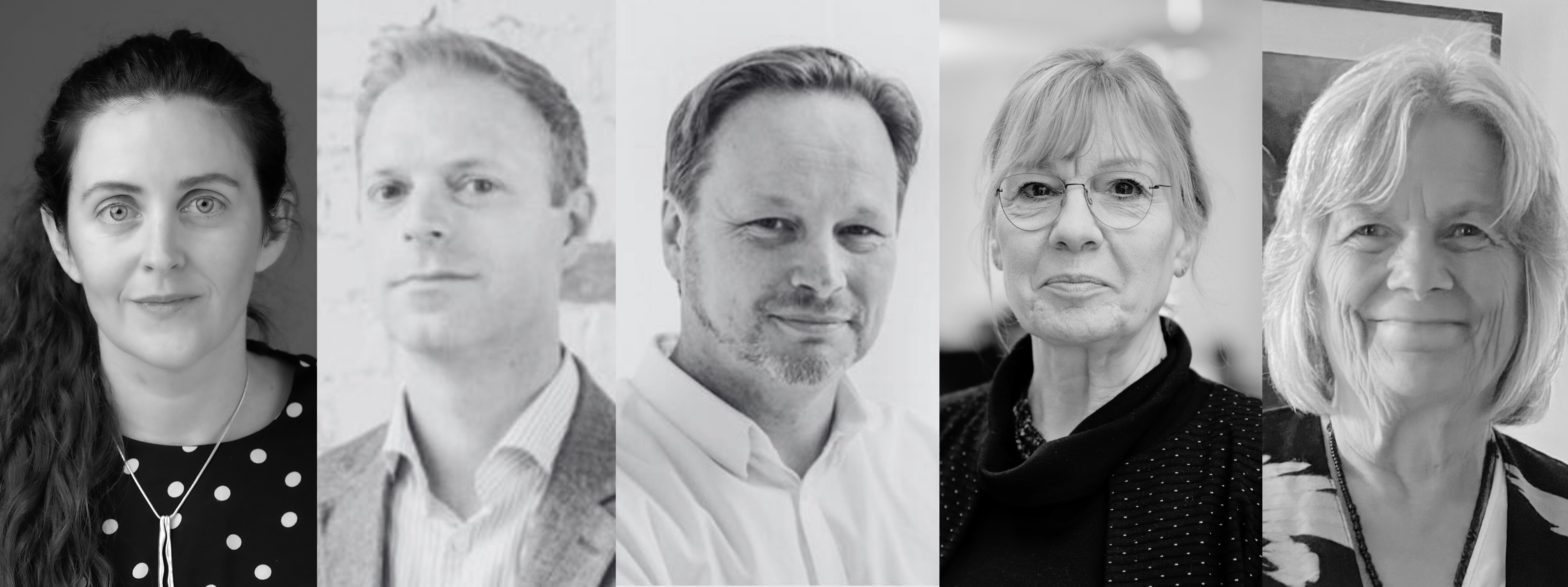 All speakers headshots in black and white