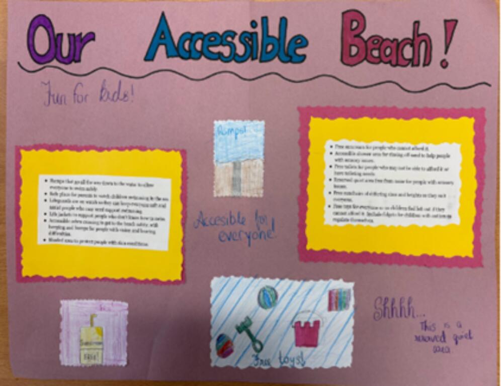 Accessible beach design project that won the #UniversalDesign School of the Year award