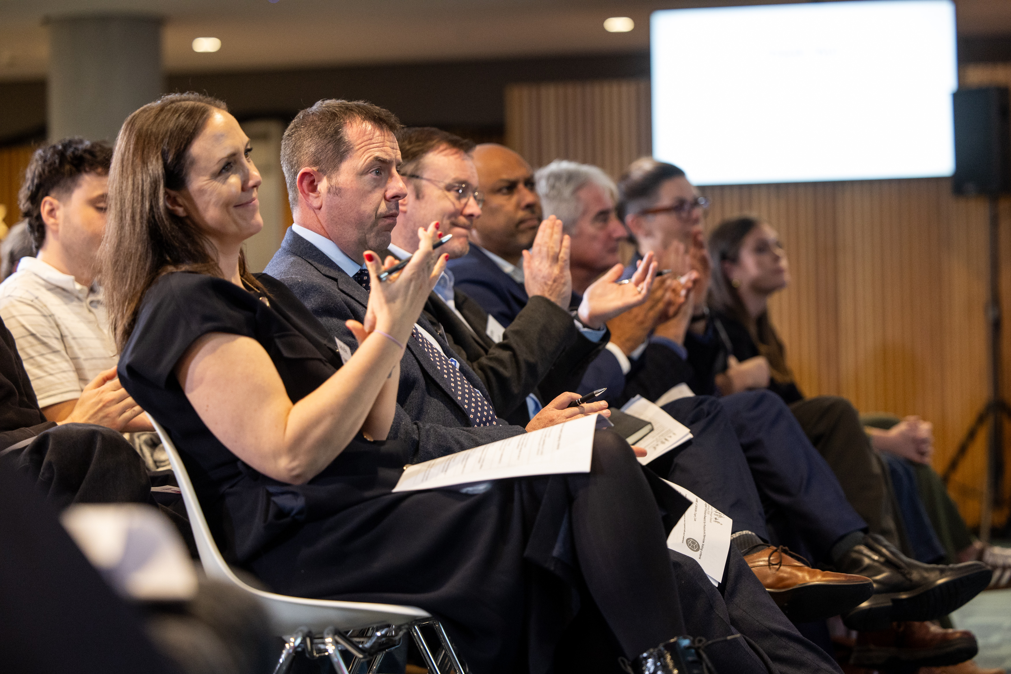 The front row of seats showing the Products & Services Judges during the ceremony